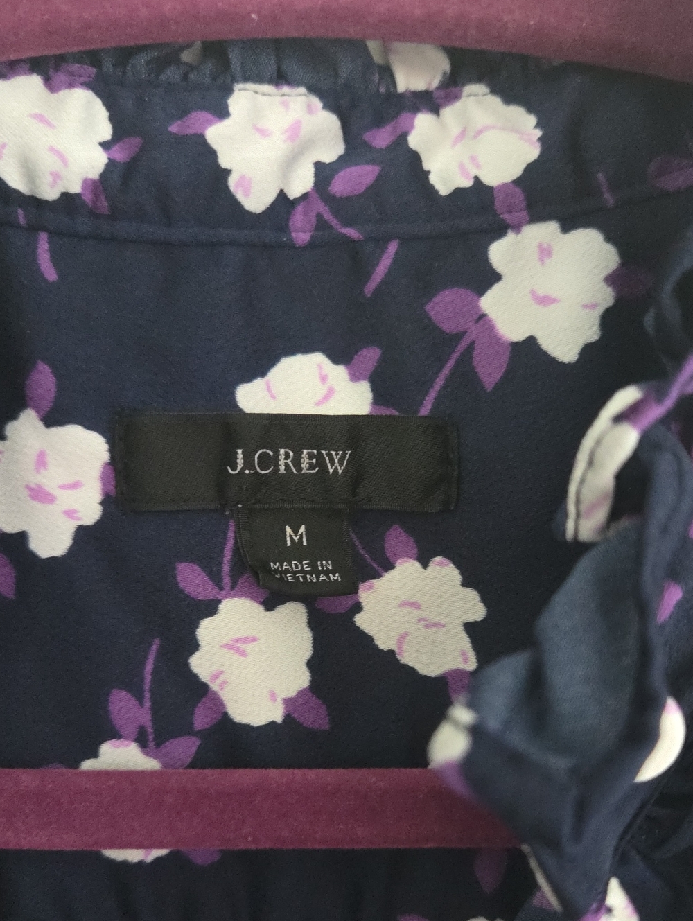 J. Crew Ruffleneck Sleeveless Top In Scattered Peony Print - Picture 6 of 7